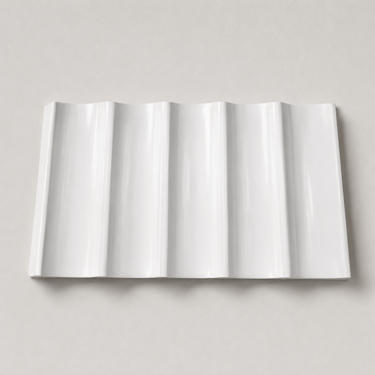 Bardage en polystyrène Blanc wave